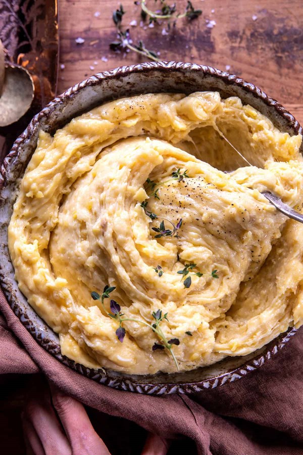 Crockpot fondue mashed potatoes