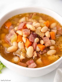 Crockpot ham and bean soup
