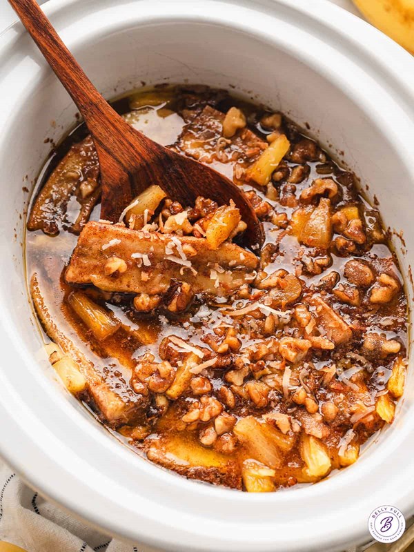 Crockpot pineapple bananas Foster