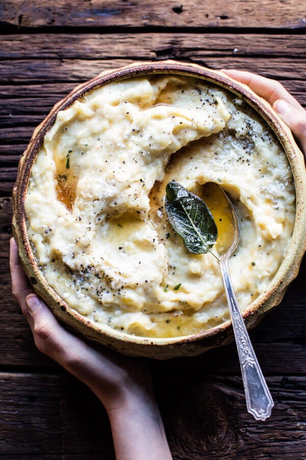 Crockpot three cheese mashed potatoes