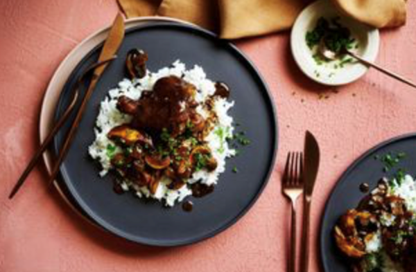 Crocodile shank Stroganoff