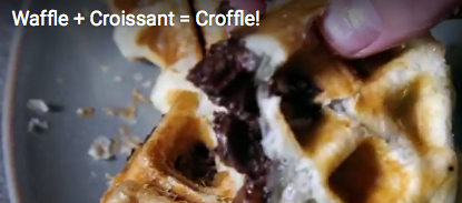 Croffle (waffle + croissant)