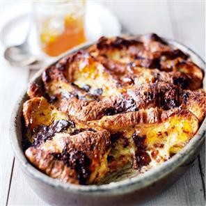 Croissant and marmalade bread-and-butter pudding