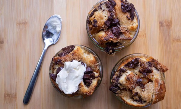 Croissant and pastry pudding