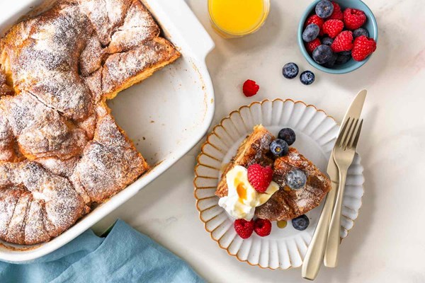 Croissant French toast bake