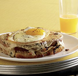 Croque-madame sandwiches