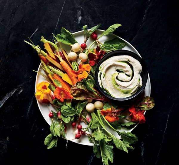 Crudités and fermented soybean dip