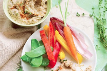 Crudités with tuna & bean dip