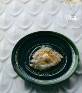 Crudo of leatherjacket