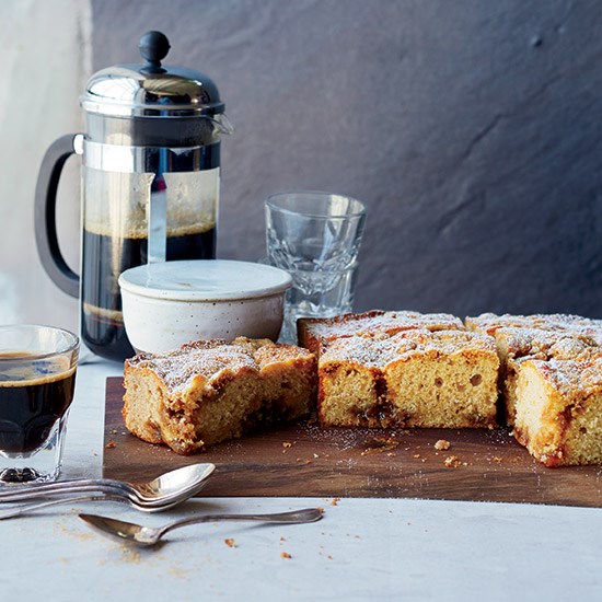 Crumb cake with pear preserves [Stacy Amble]