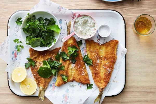 Crumbed King George whiting