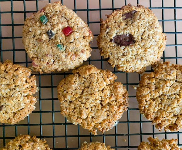 Crumby fruitcake cookies