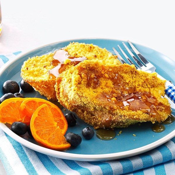 Crunchy baked French toast