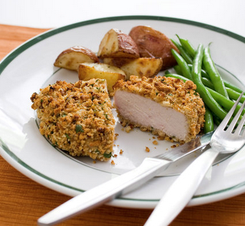 Crunchy baked pork chops