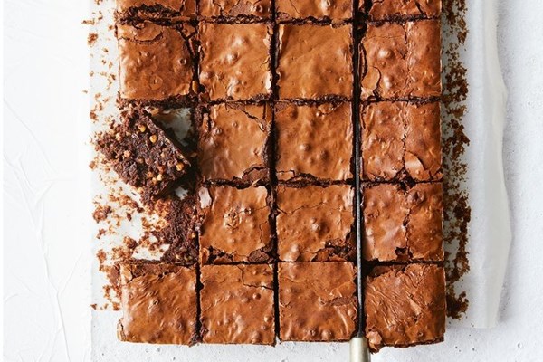 Crunchy buckwheat brownie