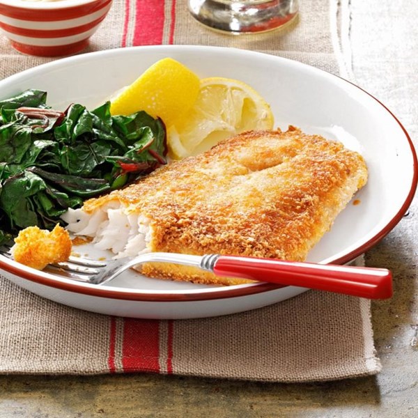 Crunchy-coated walleye