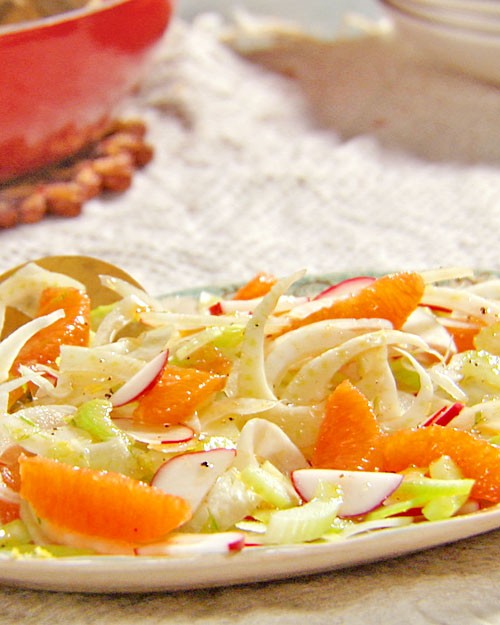 Crunchy fennel orange salad