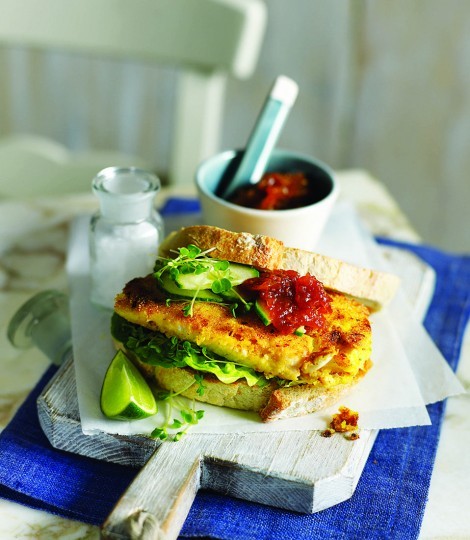 Crunchy fish burgers
