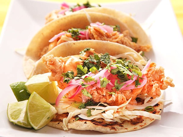 Crunchy fried fish tacos