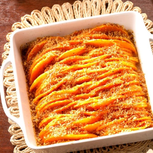 Crunchy honey-glazed butternut squash