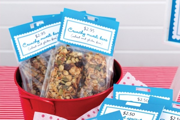 Crunchy muesli bars (wheat and gluten free) 