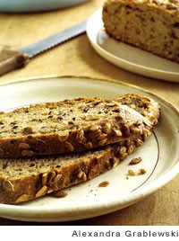 Crunchy-munchy pumpkin, sunflower, and flax seed boule
