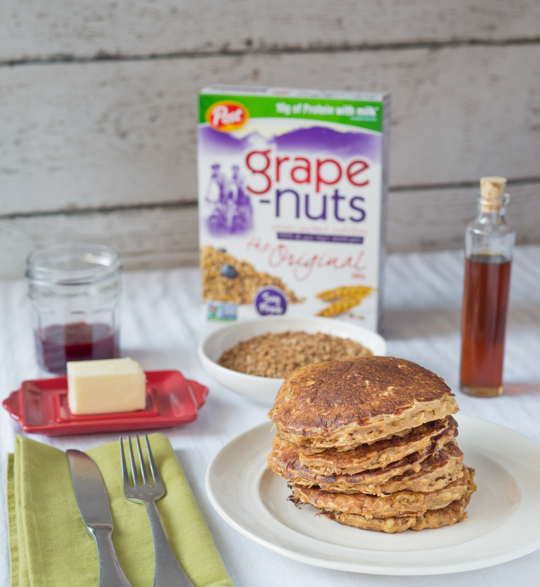 Crunchy oatmeal pancakes with Grape-Nuts