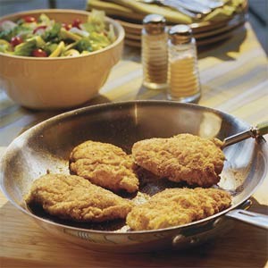 Crunchy pan-fried chicken