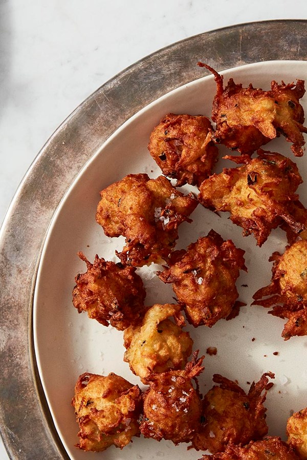 Crunchy potato puffs