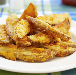 Crunchy potato wedges