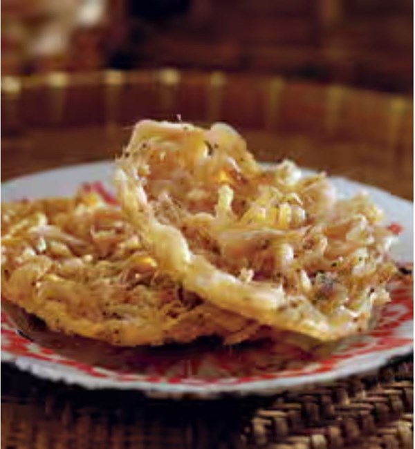 Crunchy prawn cakes (Gung foi tort)
