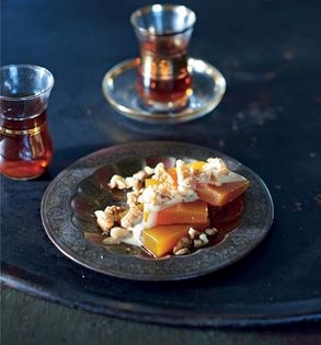 Crunchy pumpkin with tahini (Kitir kabak)