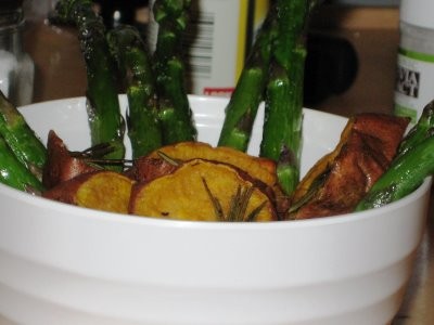 Crunchy roasted rosemary potatoes
