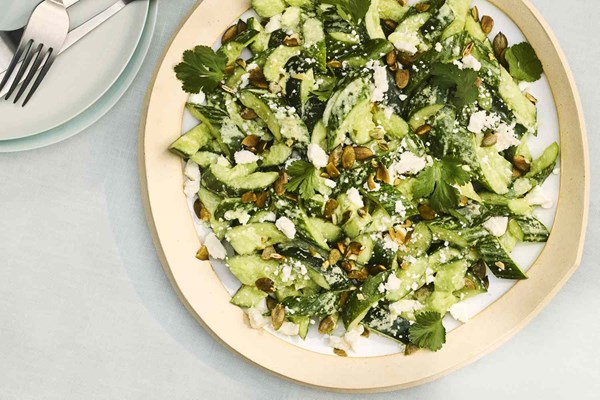 Crushed cucumber salad with tomatillo dressing [Yara Herrera]