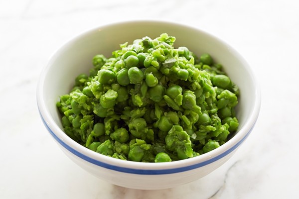 Crushed garden peas