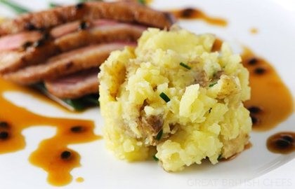 Crushed new potatoes
