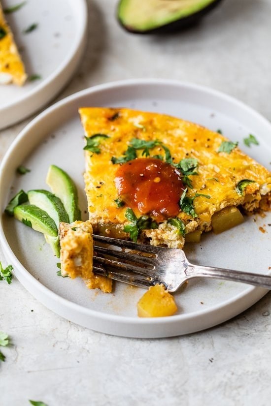 Crustless potato jalapeño quiche