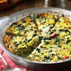 Crustless spinach quiche