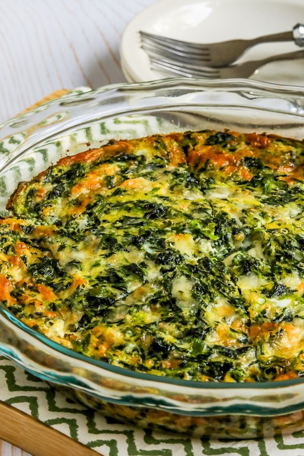 Crustless spinach quiche