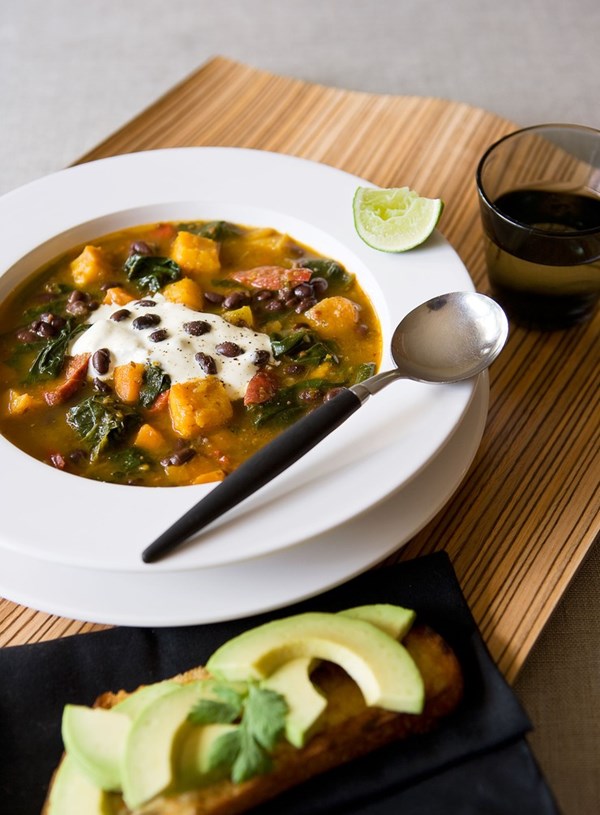 Cuban black bean and smoked sausage soup