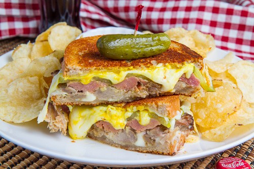 Cuban grilled cheese sandwich