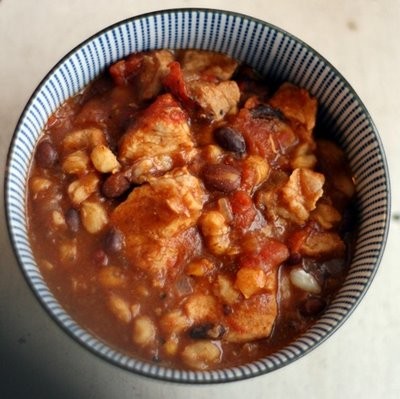 Cuban inspired pork chili