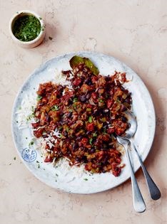 Cuban-inspired rice and beans