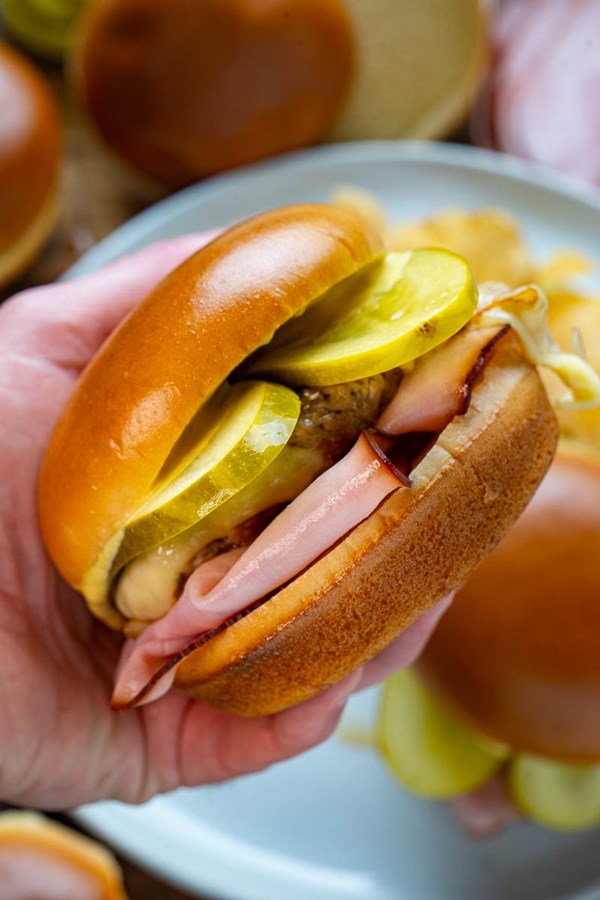 Cuban sandwich burgers