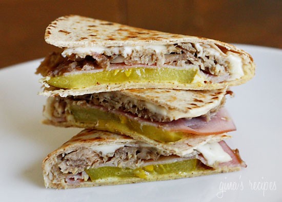 Cuban sandwich quesadilla