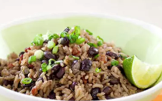 Cuban-style black beans and rice (Moros y Cristianos)