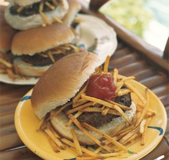 Cuban-style hamburgers (Fritas)