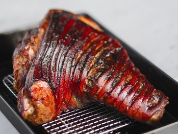 Cuban-style marinated slow-roasted pork picnic shoulder (Pernil al horno)
