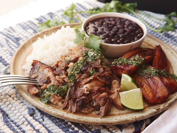 Cuban-style roast pork shoulder with mojo 
