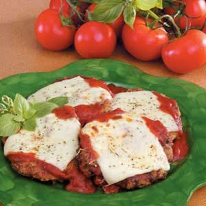 Cubed steaks Parmigiana 